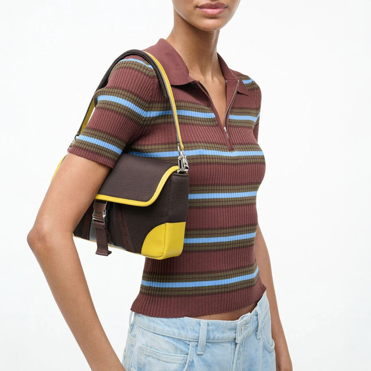 Tony Shoulder Bag in Espresso Lemon