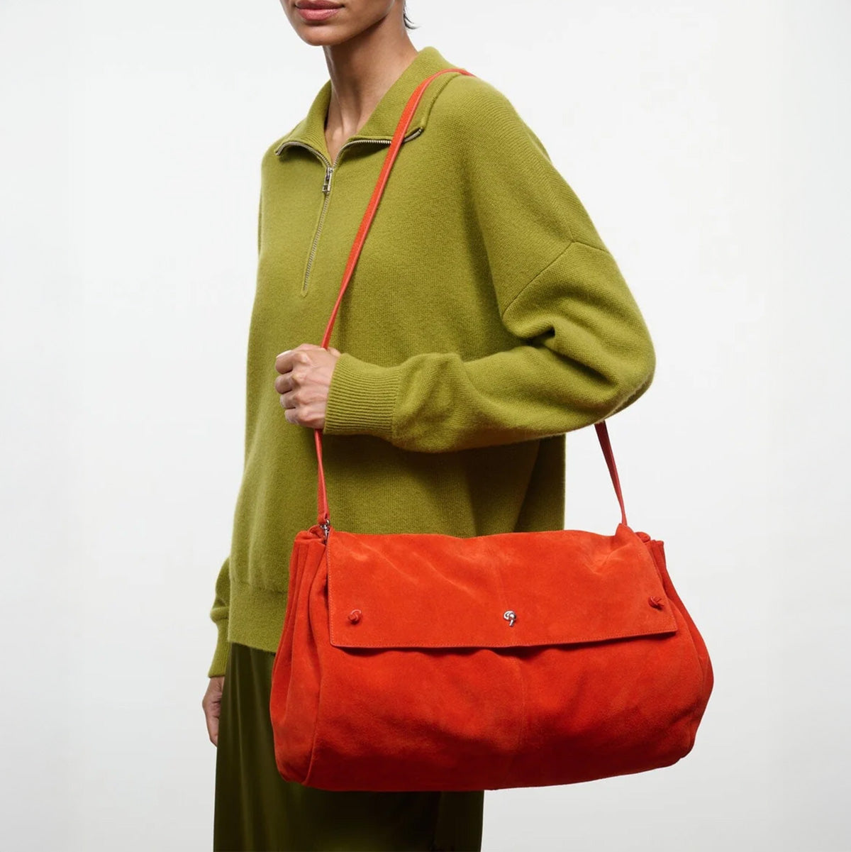 Cy Convertible Bag in Tangelo