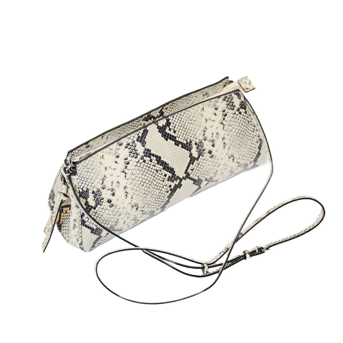 Maude Clutch in White Snake