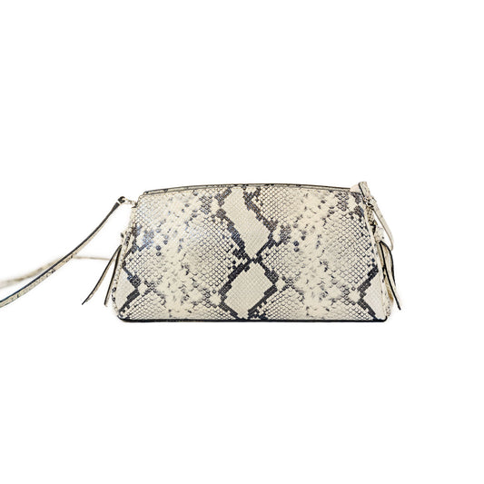 Maude Clutch in White Snake