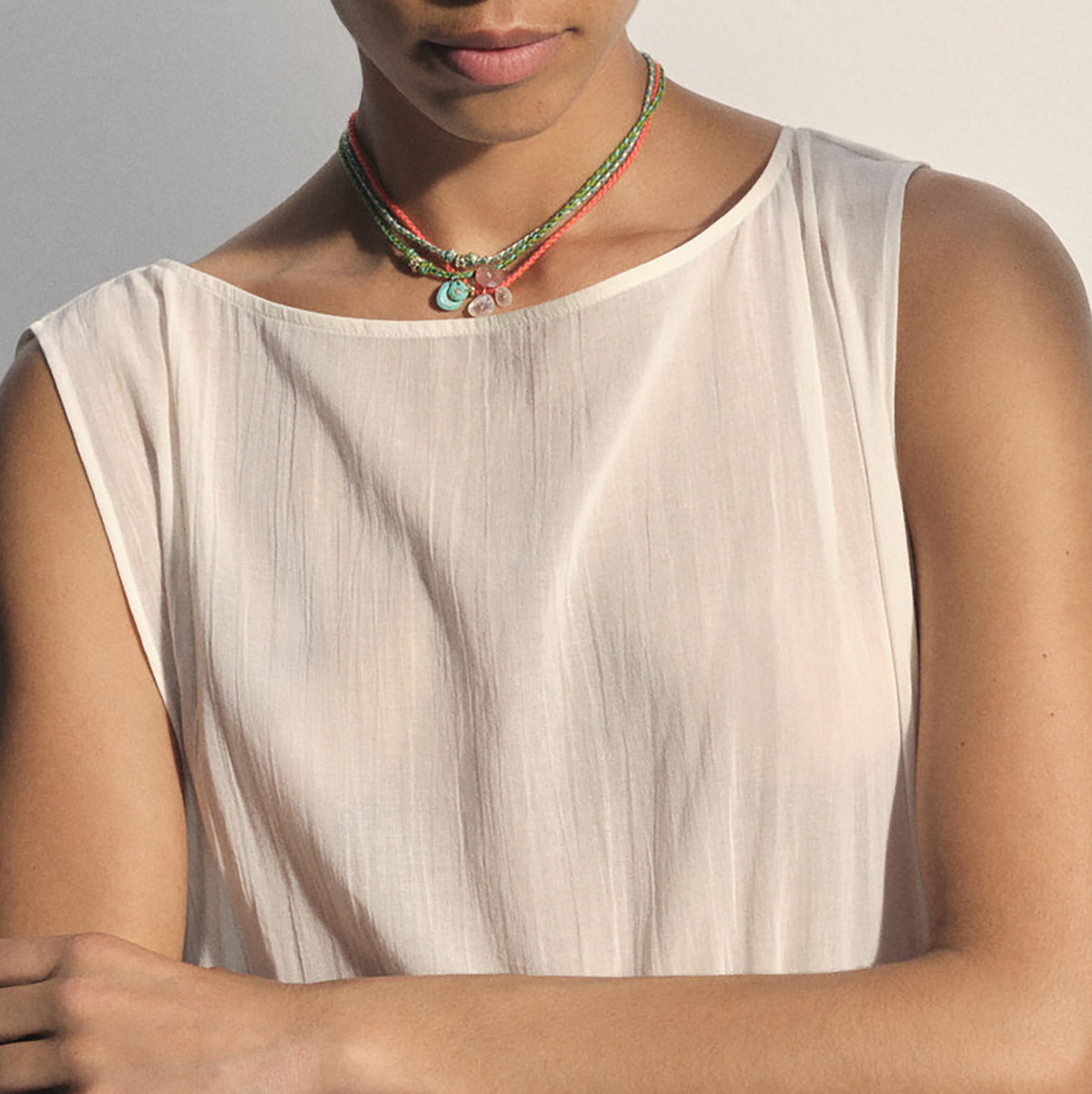 Holi Necklace in Moonstone