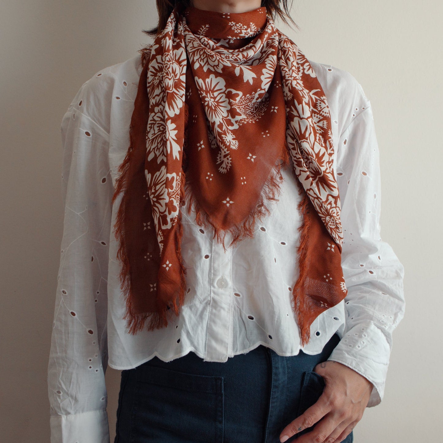 Oversize Bandana in Cocoa Blossom