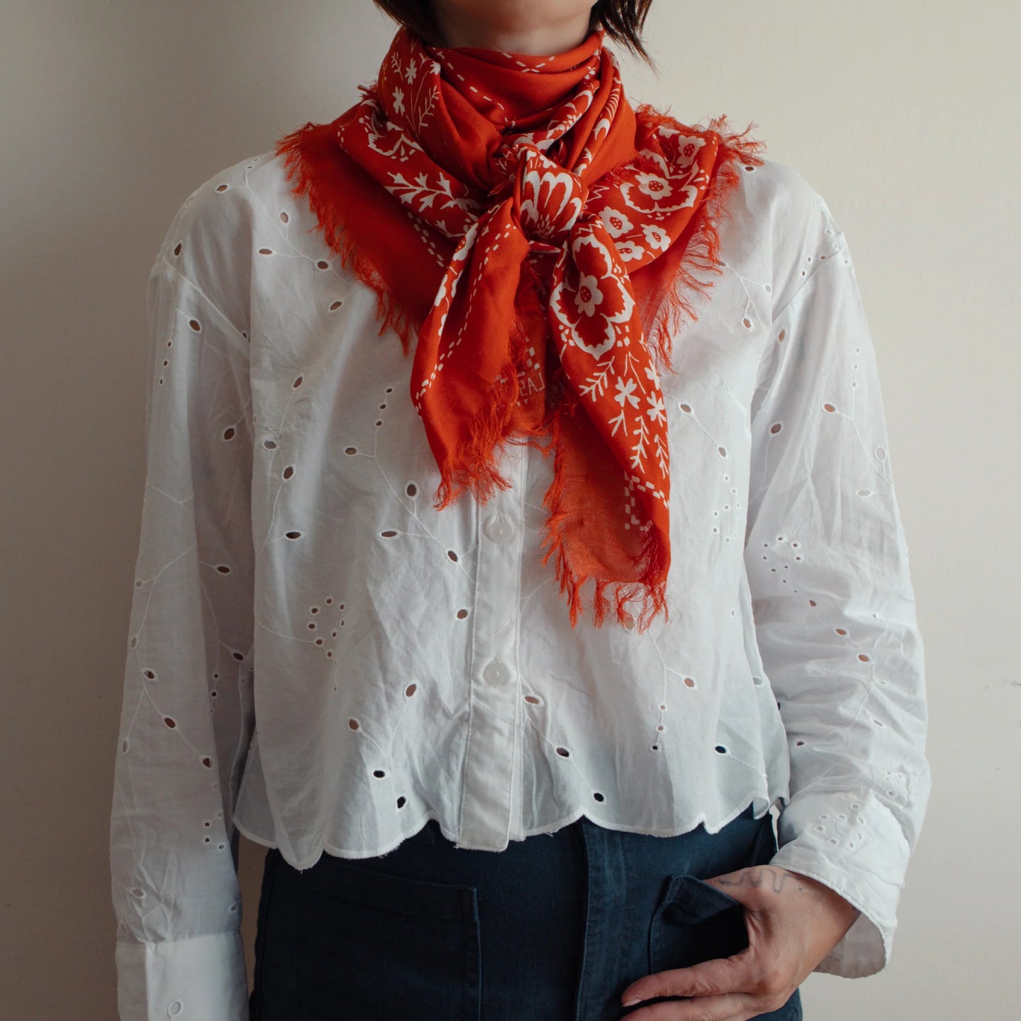 Oversize Bandana in Chili Field