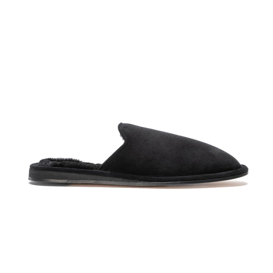 In/Out Slipper in Black Suede