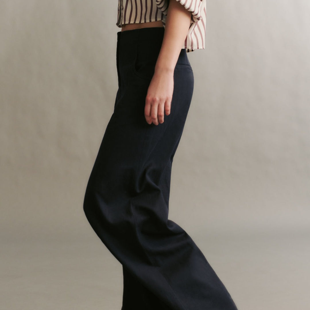 Demie Wide Leg Pant in Midnight