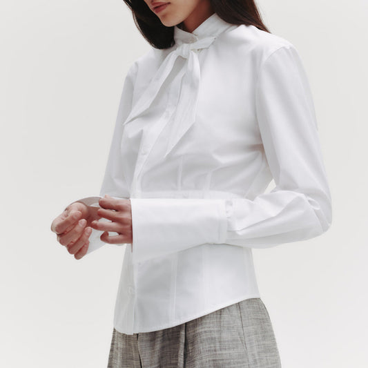 Fifi's Poplin Blouse in White