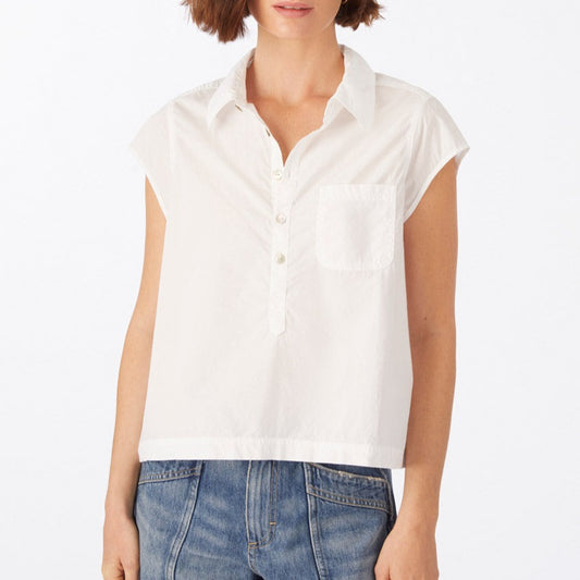 Jacquiline Collared Shirt in White