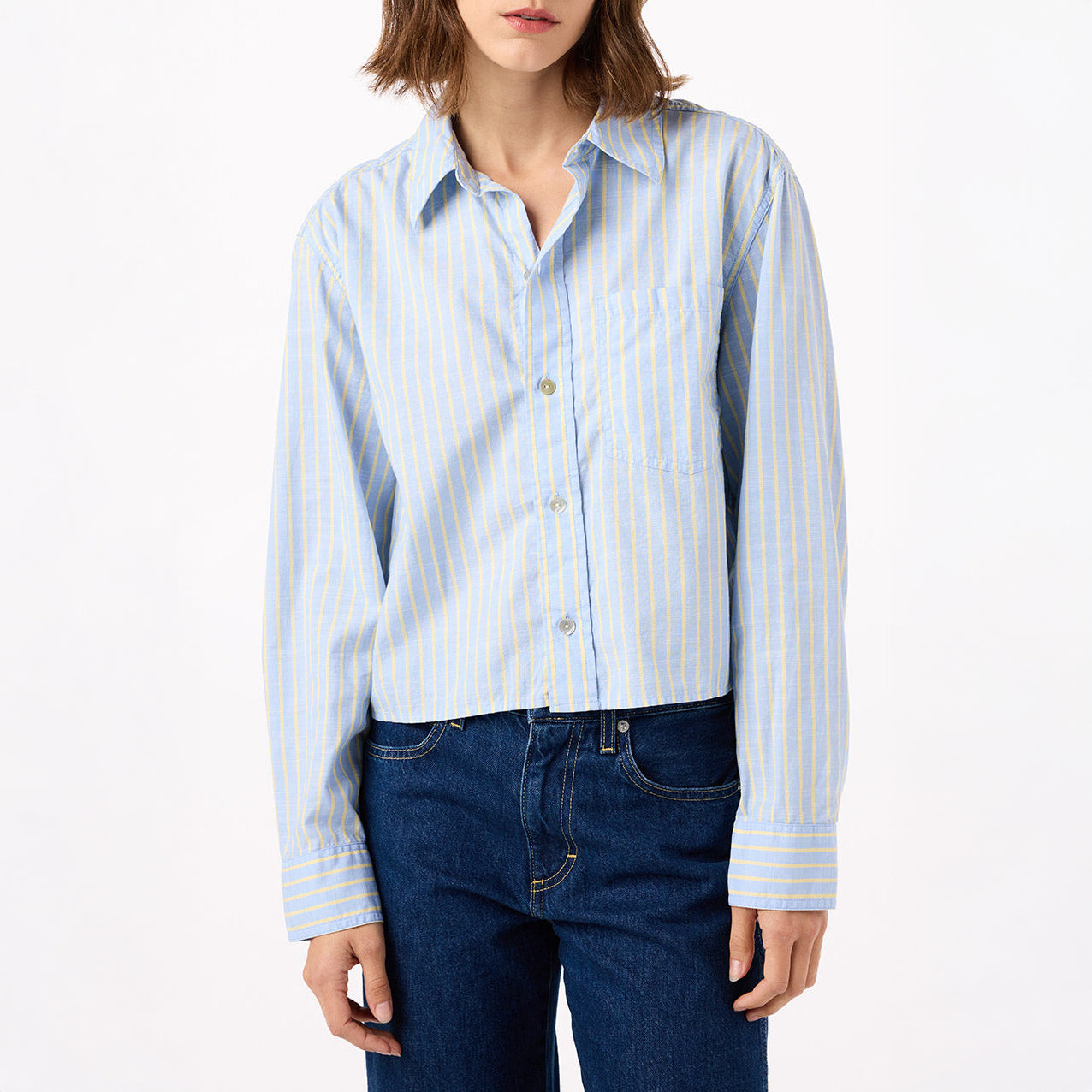 Janet Shirt in Blue/Limoncello