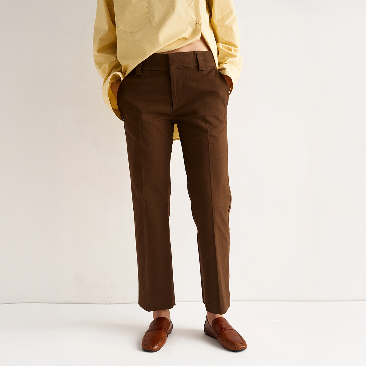 The Kick It Trouser in Brown