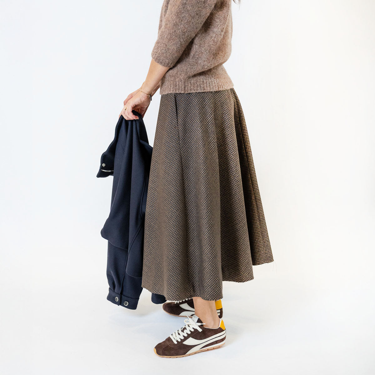 Kate Skirt in Navy Check