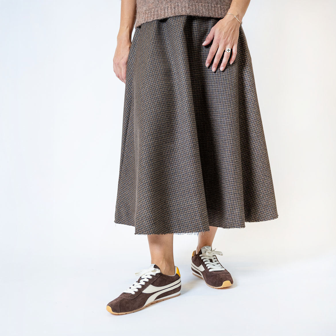 Kate Skirt in Navy Check
