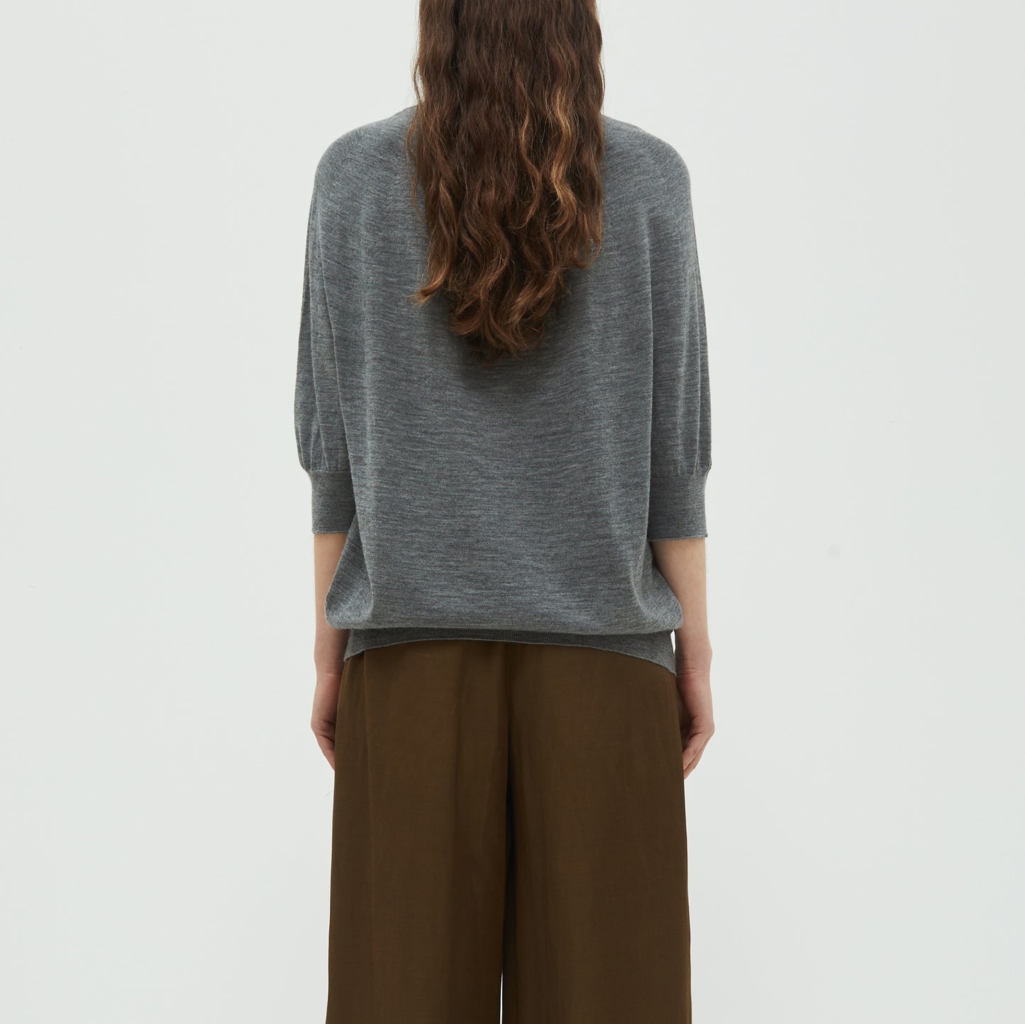 Katu Knit Top in Grey Melange