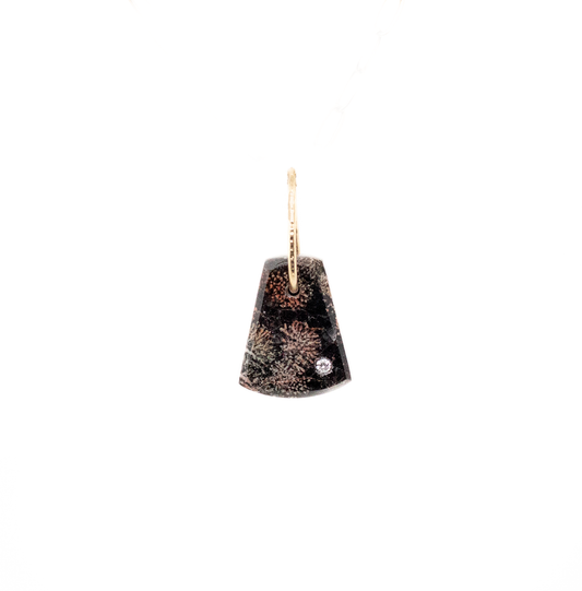 Firework Obsidian Pebble Charm
