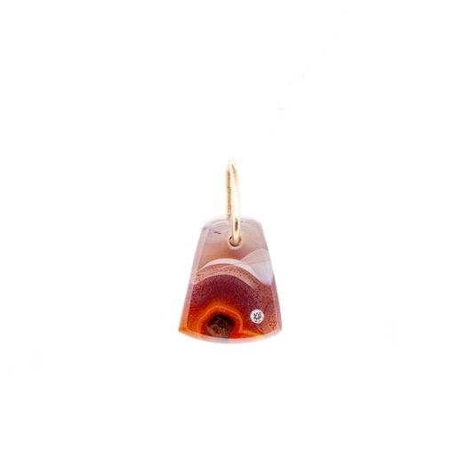 Moroccan Agate Pebble Charm