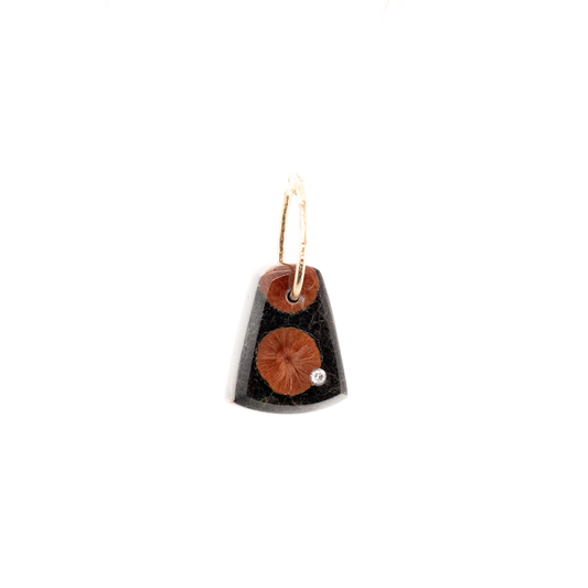Peanut Obsidian Pebble Charm