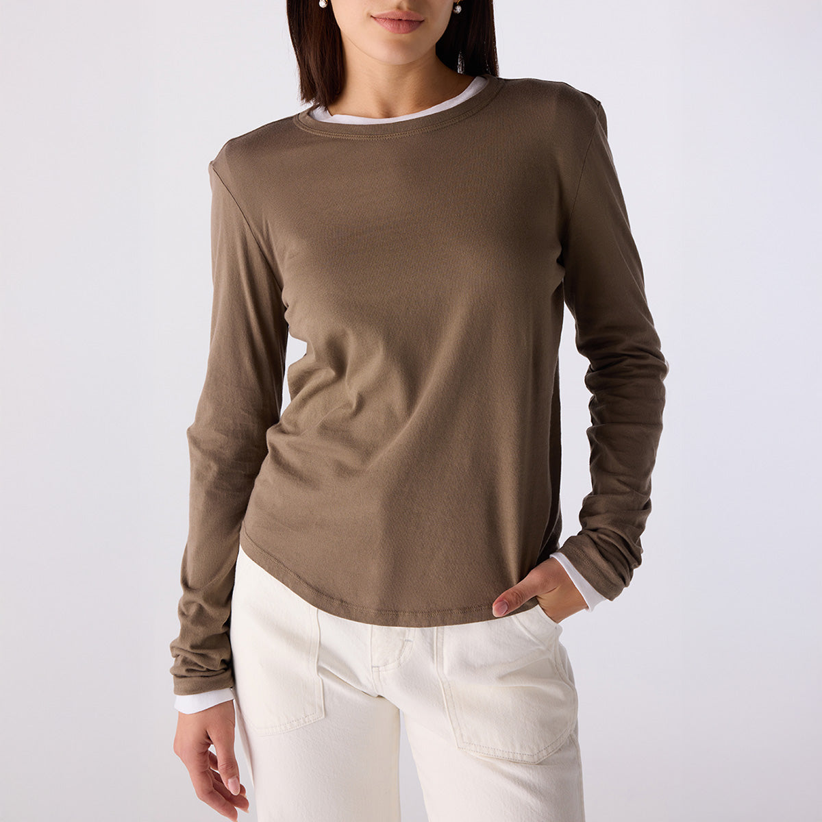 Quinn Longsleeve Tee in Root