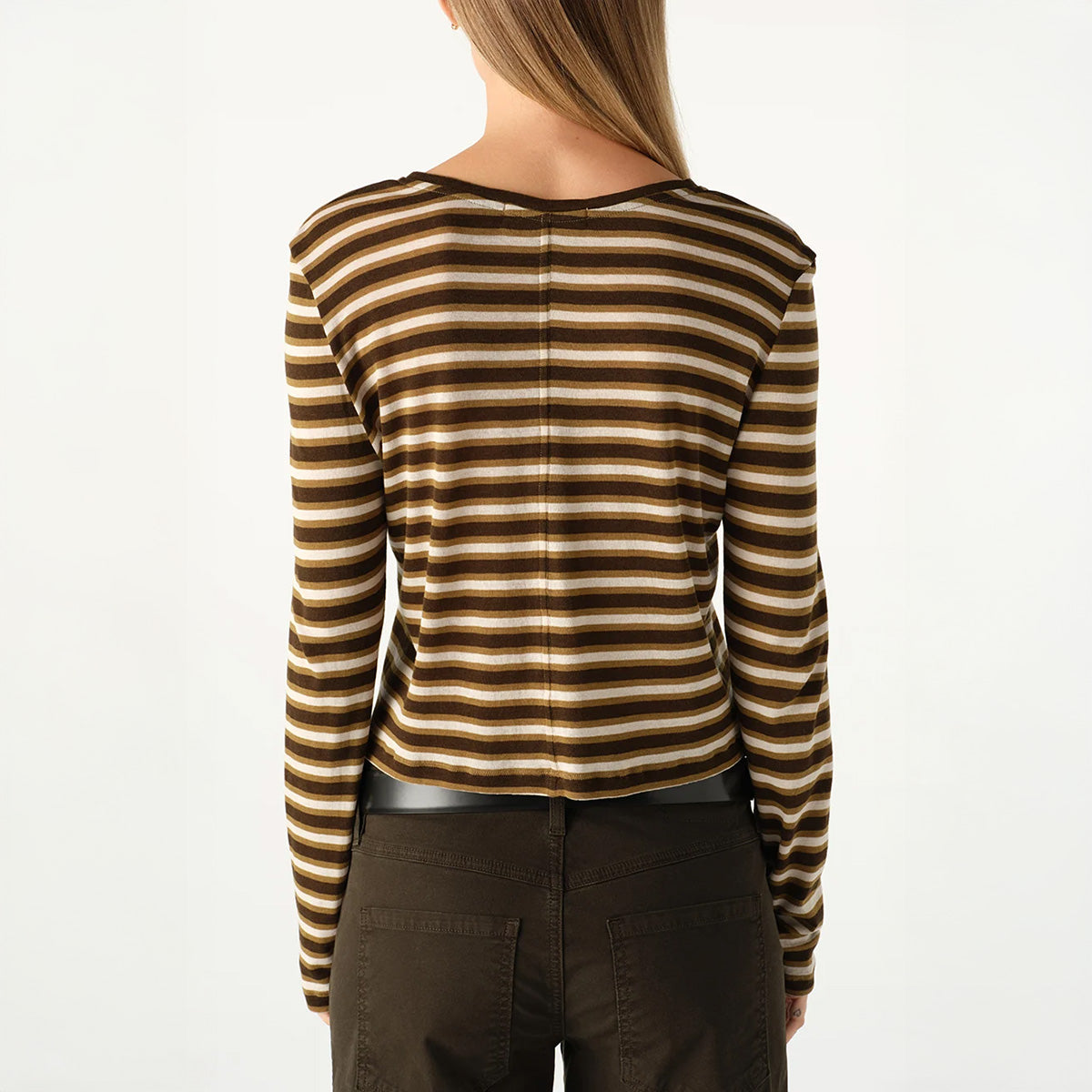 Joss Long Sleeve Tee in Veil Stripe