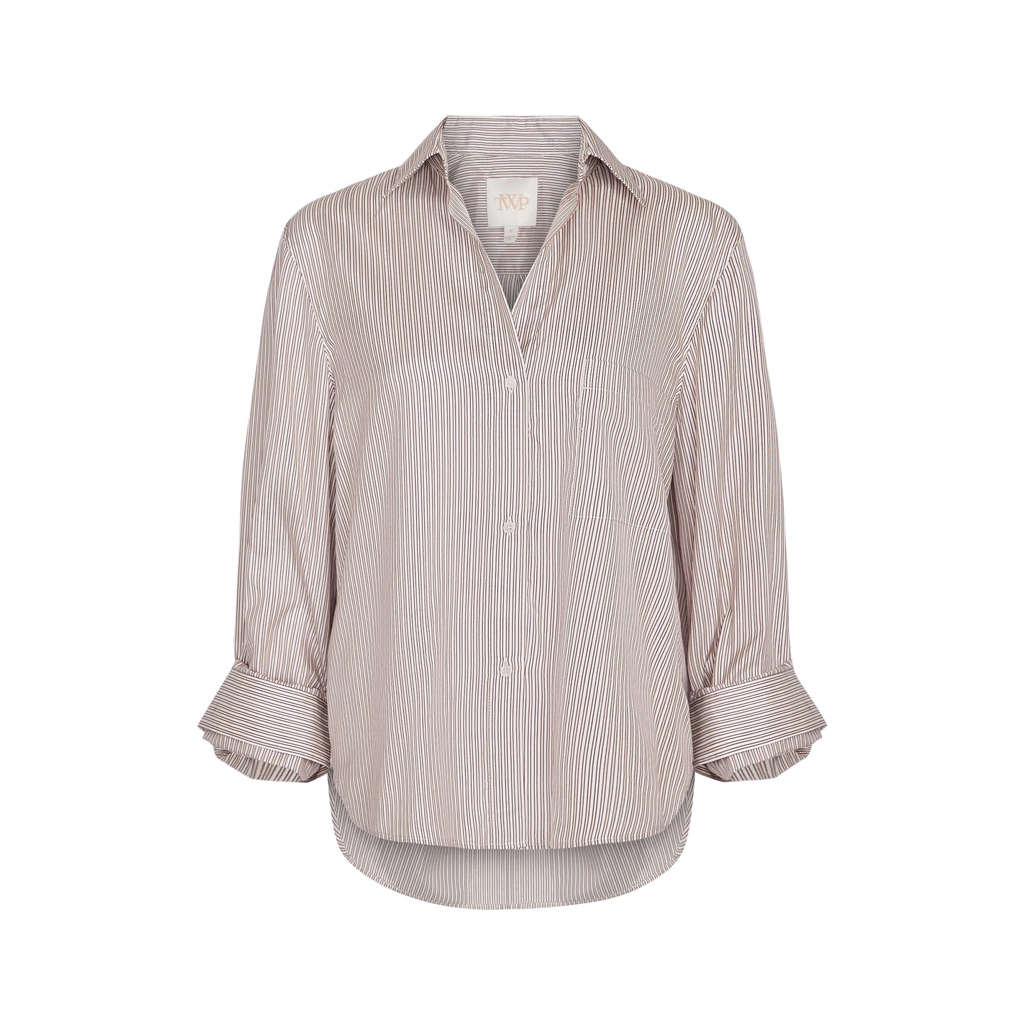 New Morning After Blouse in Fudge Stripe