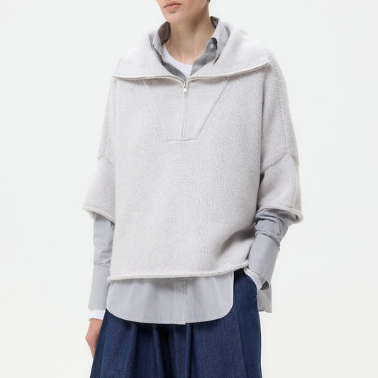 In The Morning Zip Up in Light Heather
