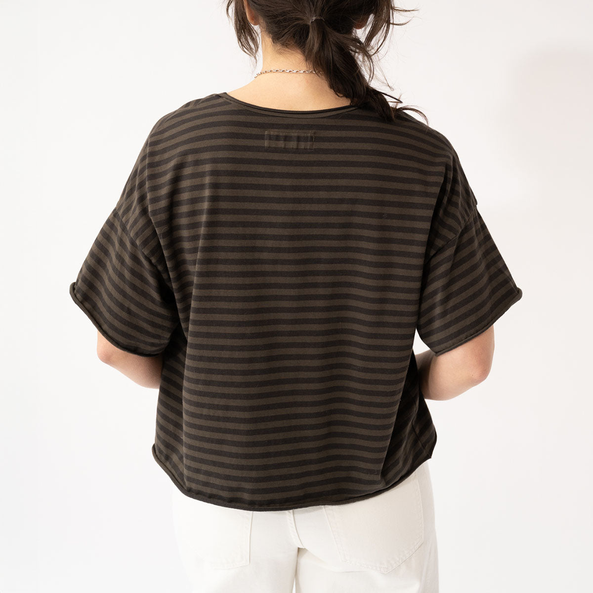 Frida Tee in Maron Stripe