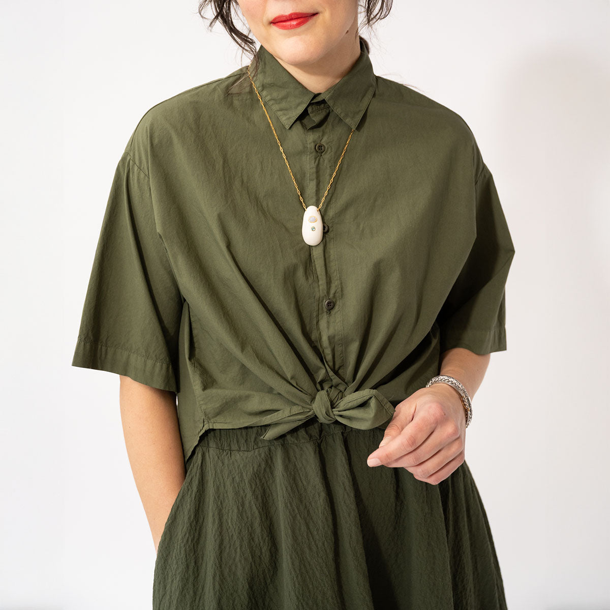 Egadi Blouse in Olive