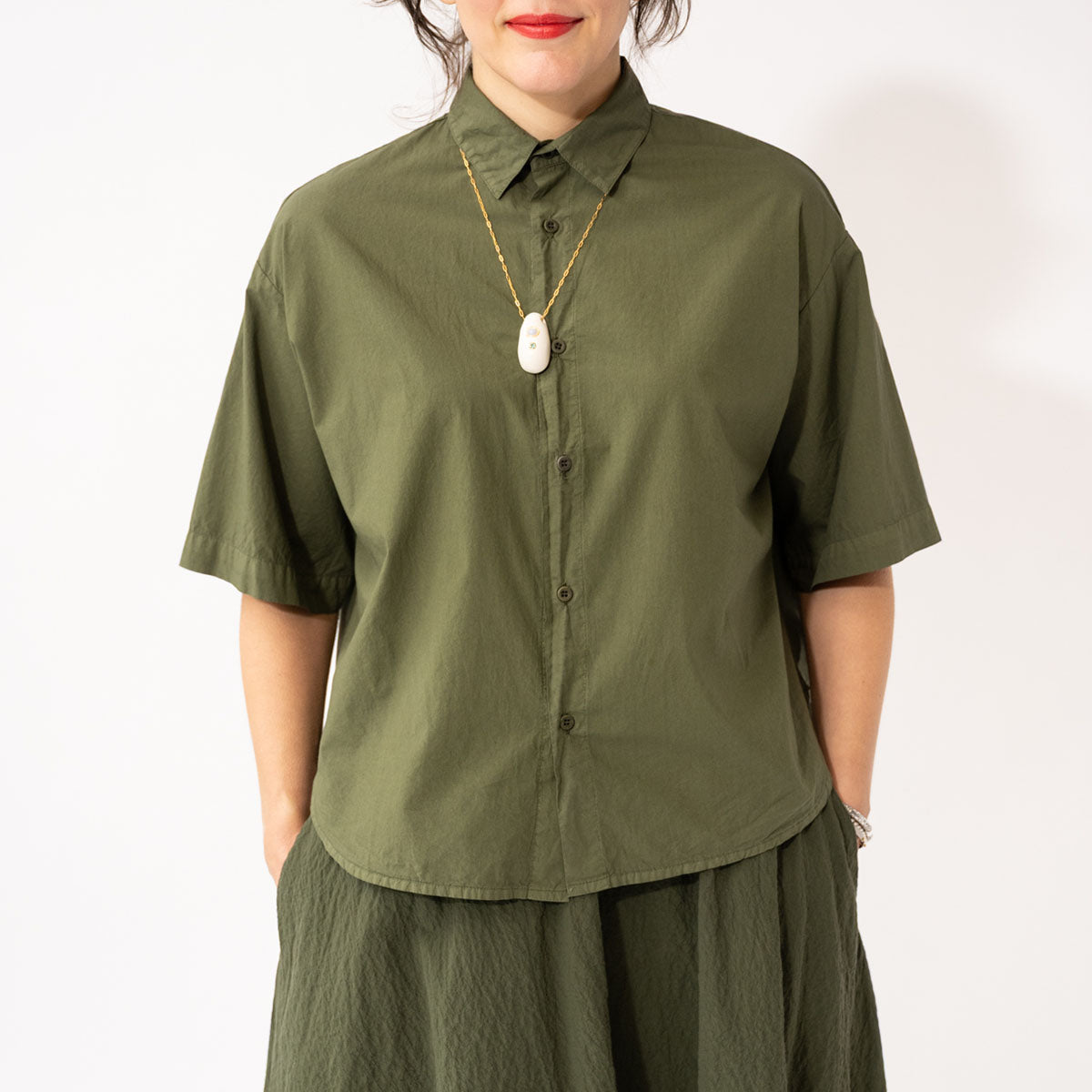 Egadi Blouse in Olive