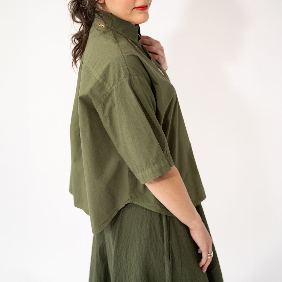 Egadi Blouse in Olive