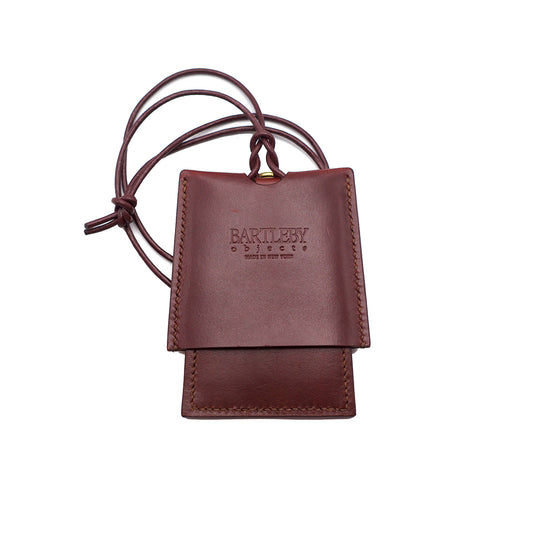 Card Lanyard in Oxblood