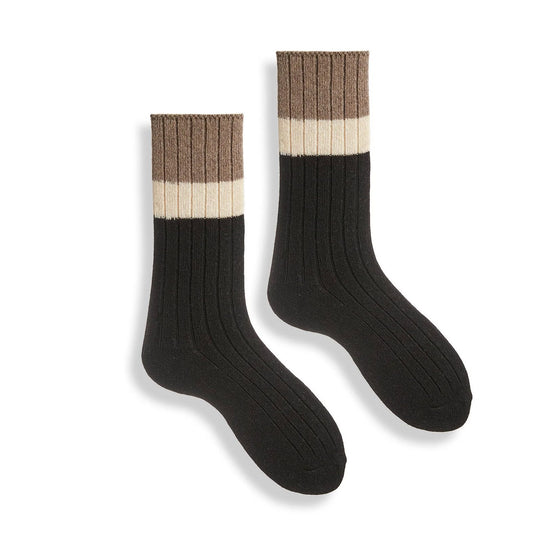 Ribbed Colorblock Crew Sock