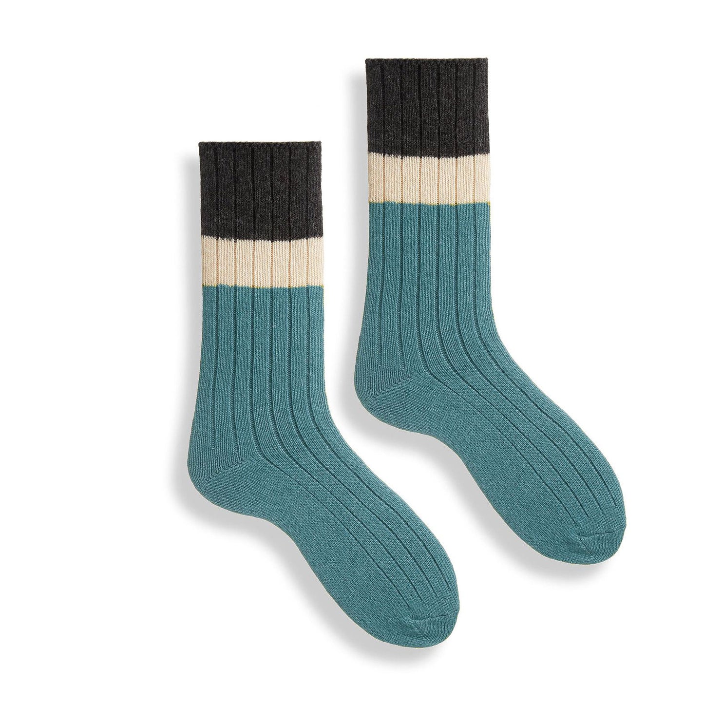 Ribbed Colorblock Crew Sock