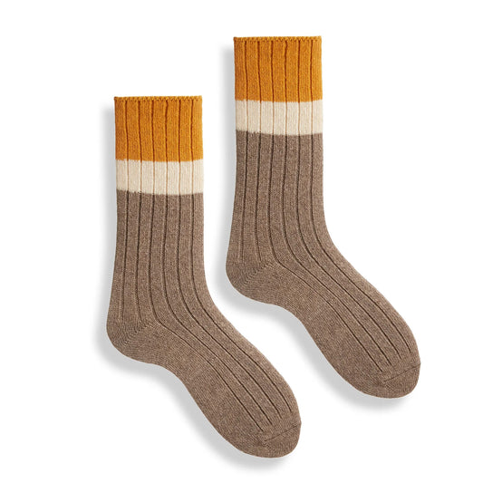 Ribbed Colorblock Crew Sock