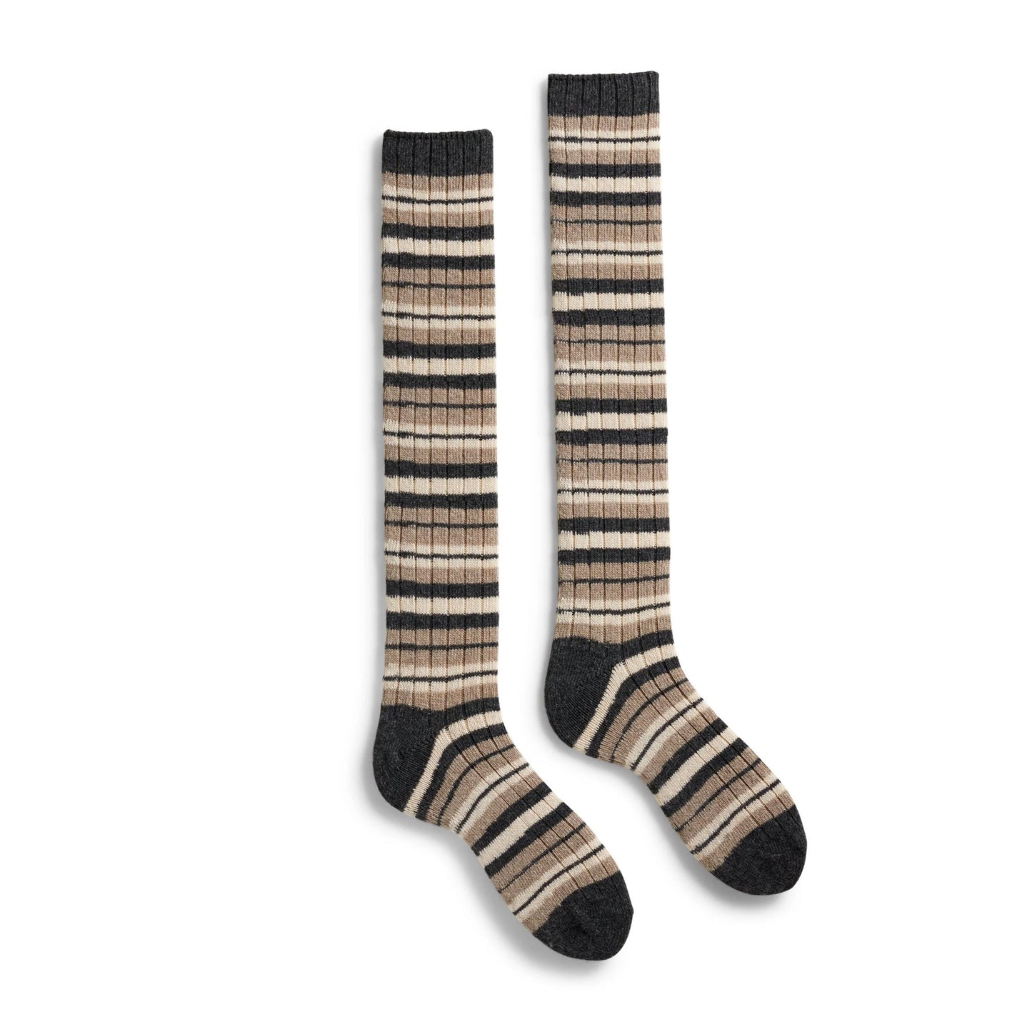 Stripe Ribbed Knee High Sock