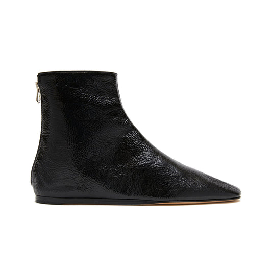 Luna Ankle Boot in Black Patent Leather