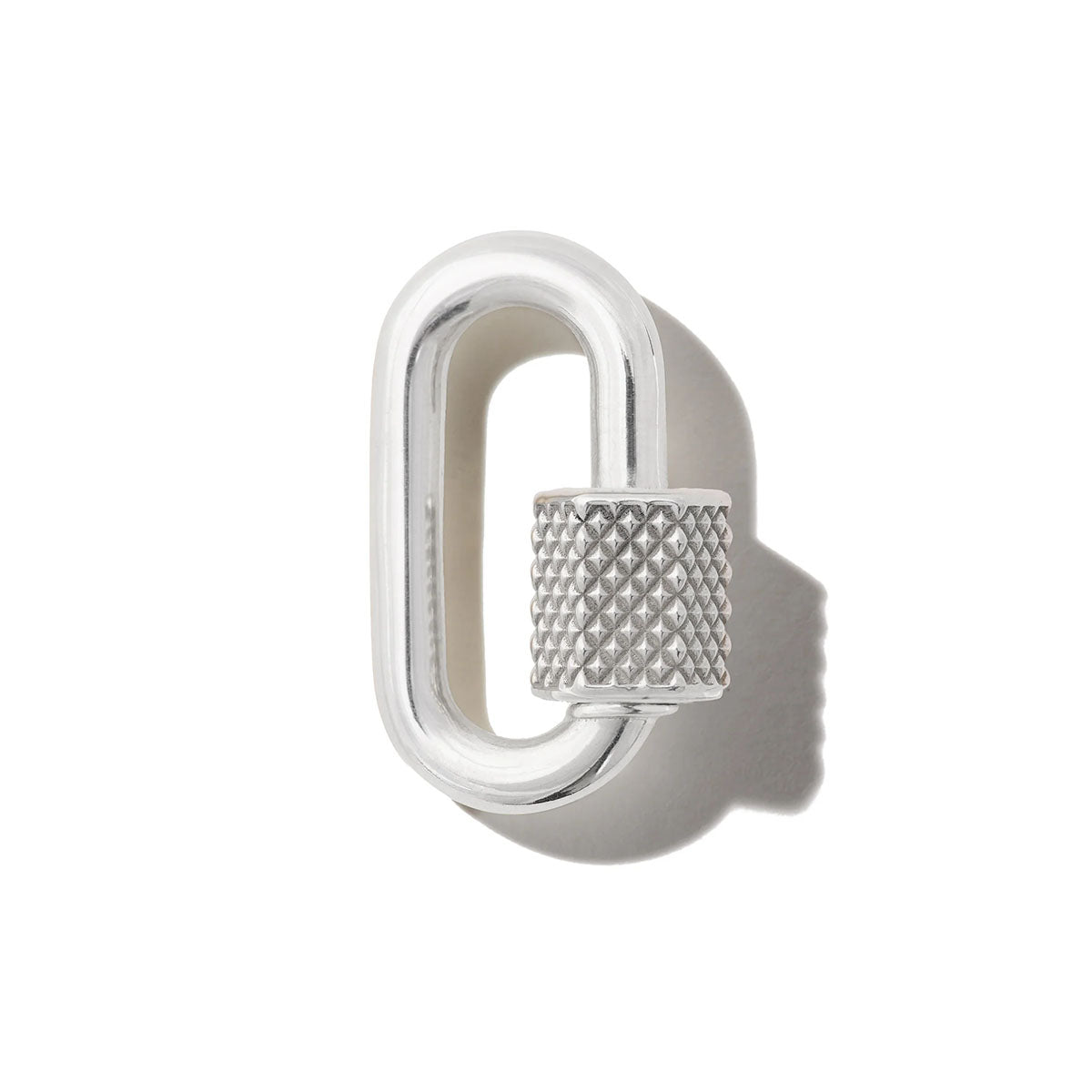 Knurled Chubby Medium Lock in Sterling Silver