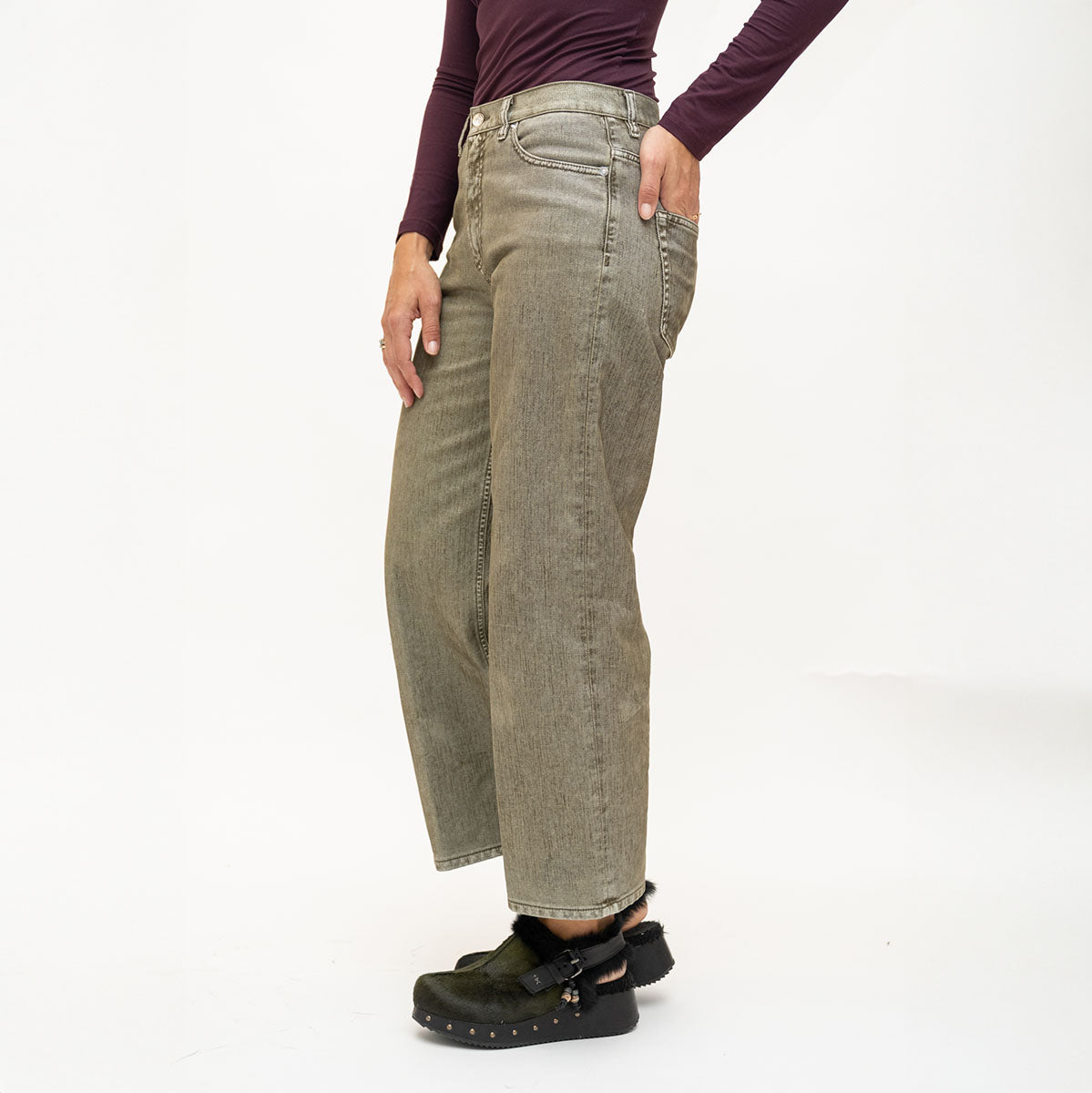Elsa Denim Pant in Visone