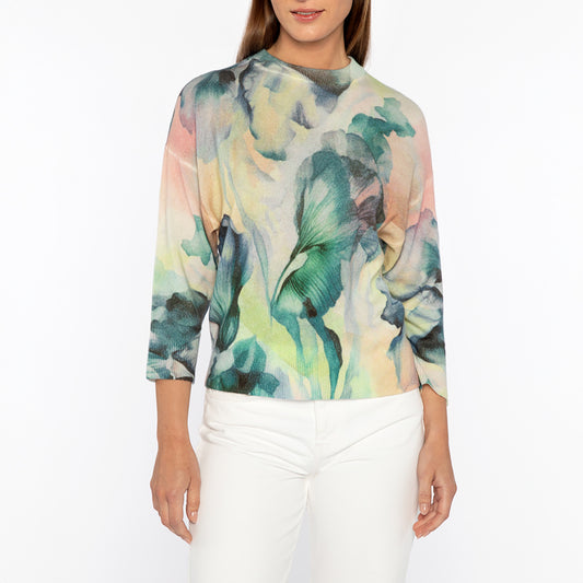 Romantic Floral Crew Pullover