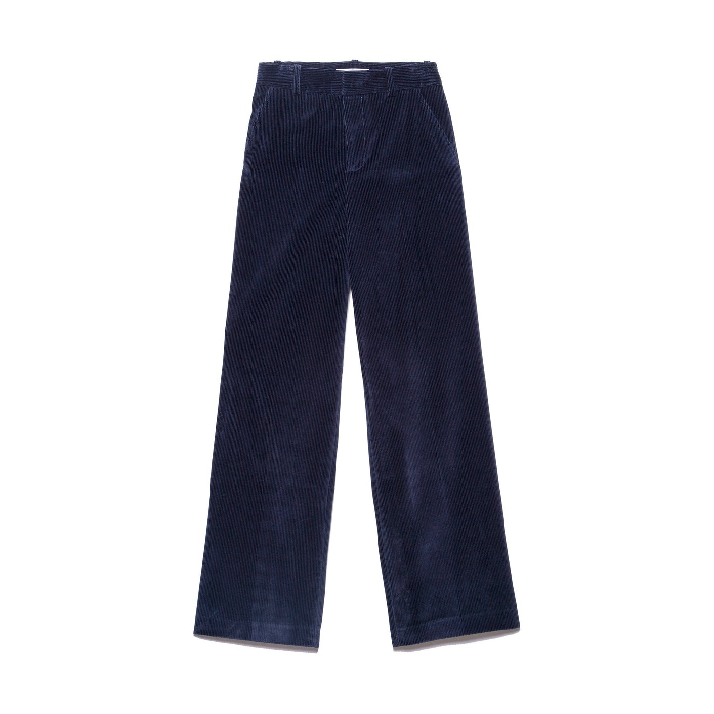 Corduroy High Rise Trouser in Navy Blue