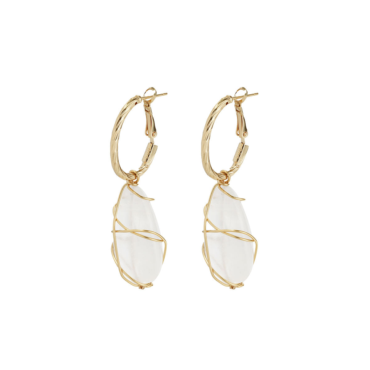 Lyre Rainbow Earring in Crystal