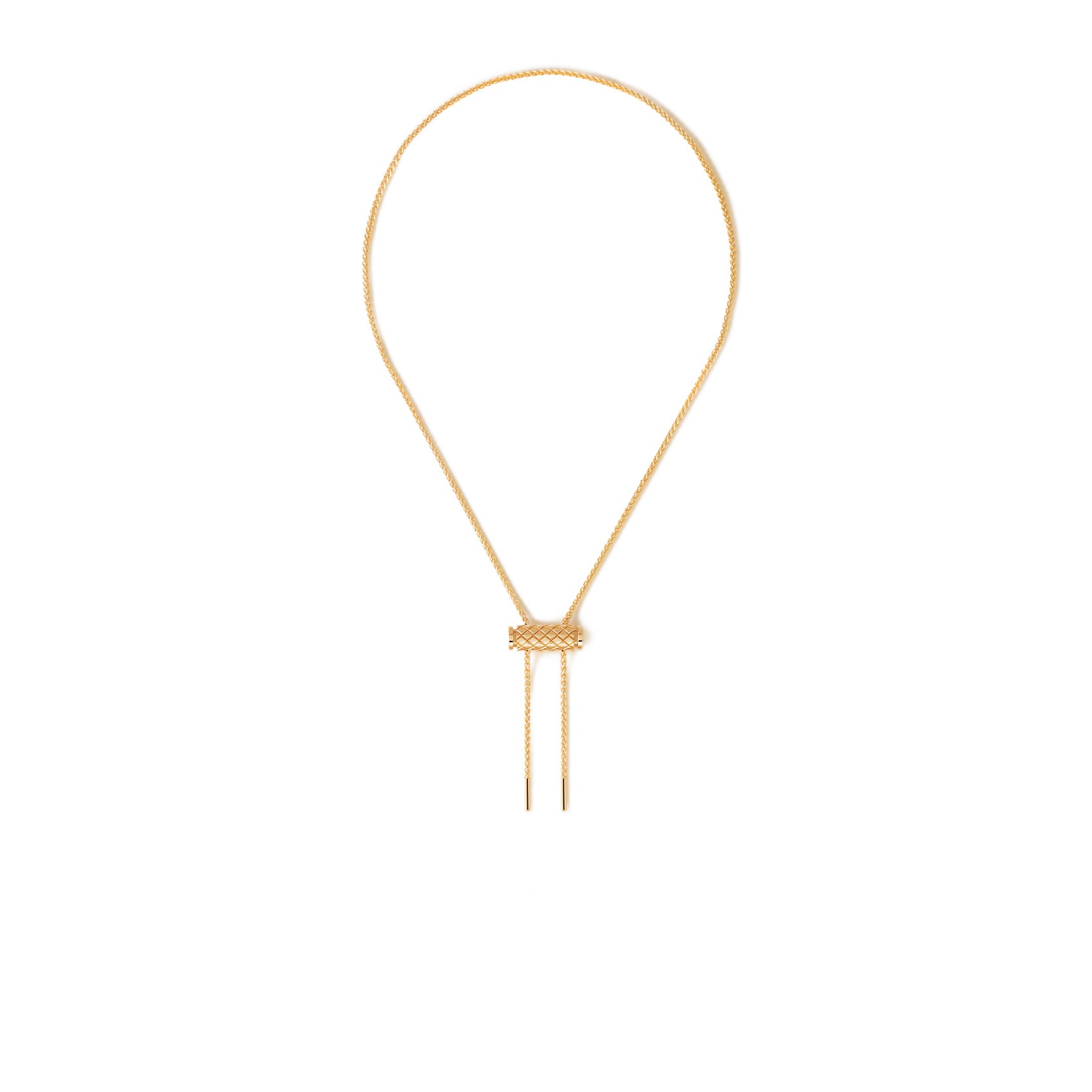 Latch & Chain Necklace in Yellow Gold