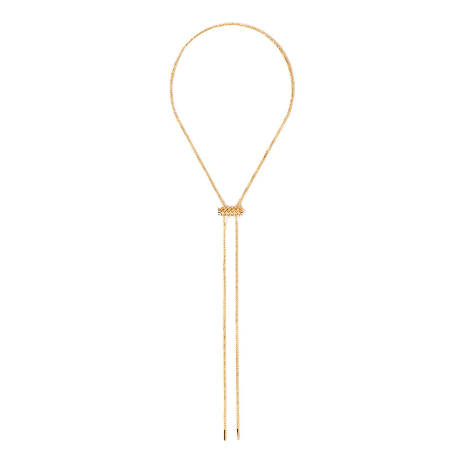 Latch & Chain Necklace in Yellow Gold