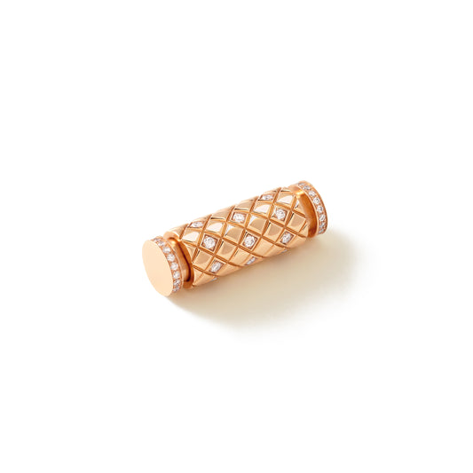 Paved Latch Pendant in Rose Gold