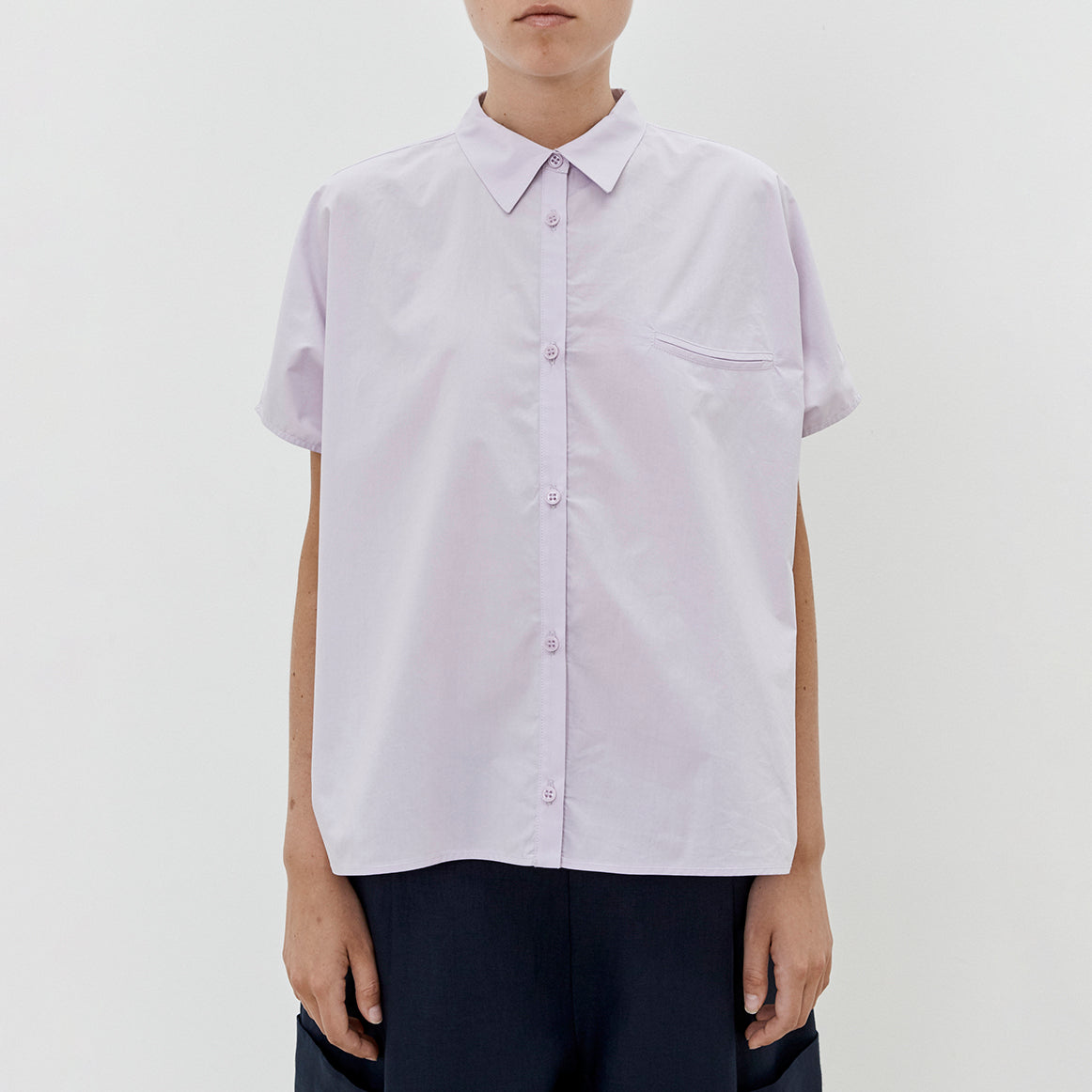 Short Sleeve Blouse in Lavender