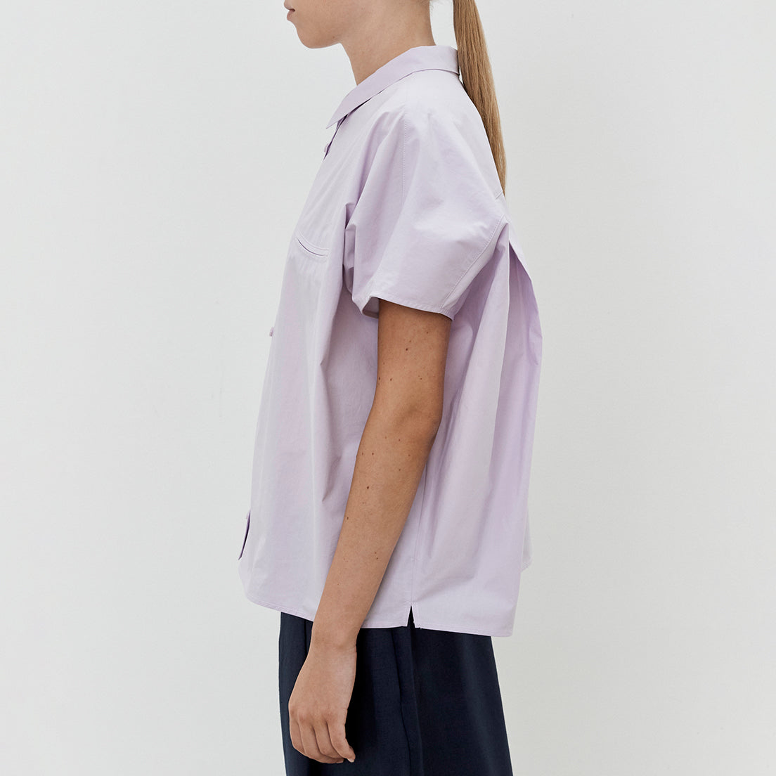 Short Sleeve Blouse in Lavender