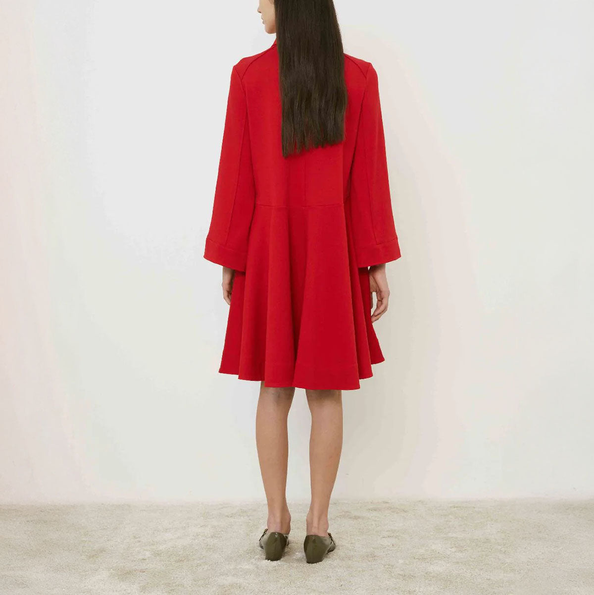 Longsleeve Swing Dress in Red