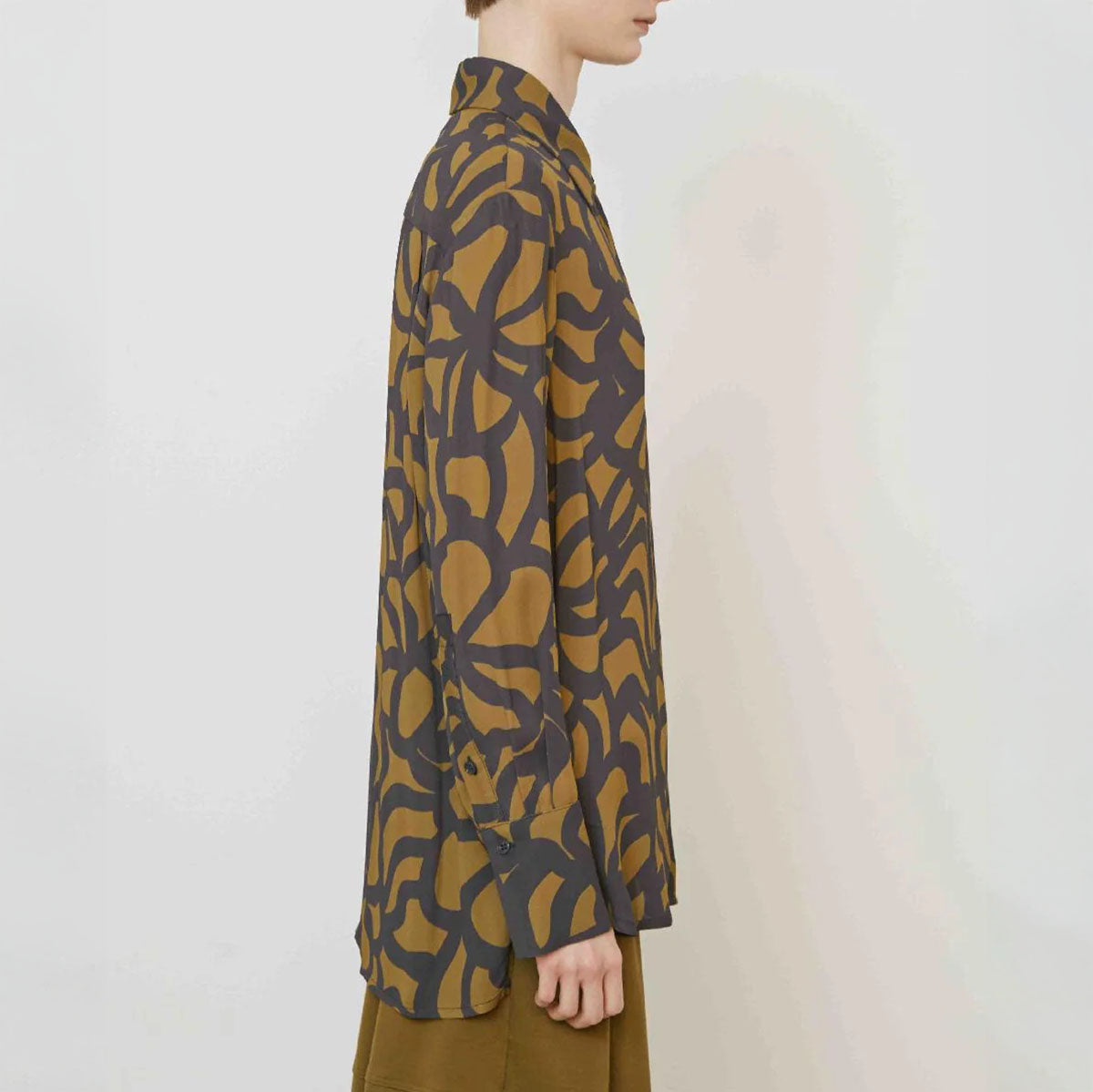 Button Up Blouse in Multi Print