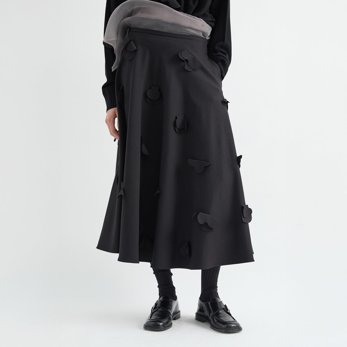 Midi Skirt in Nero
