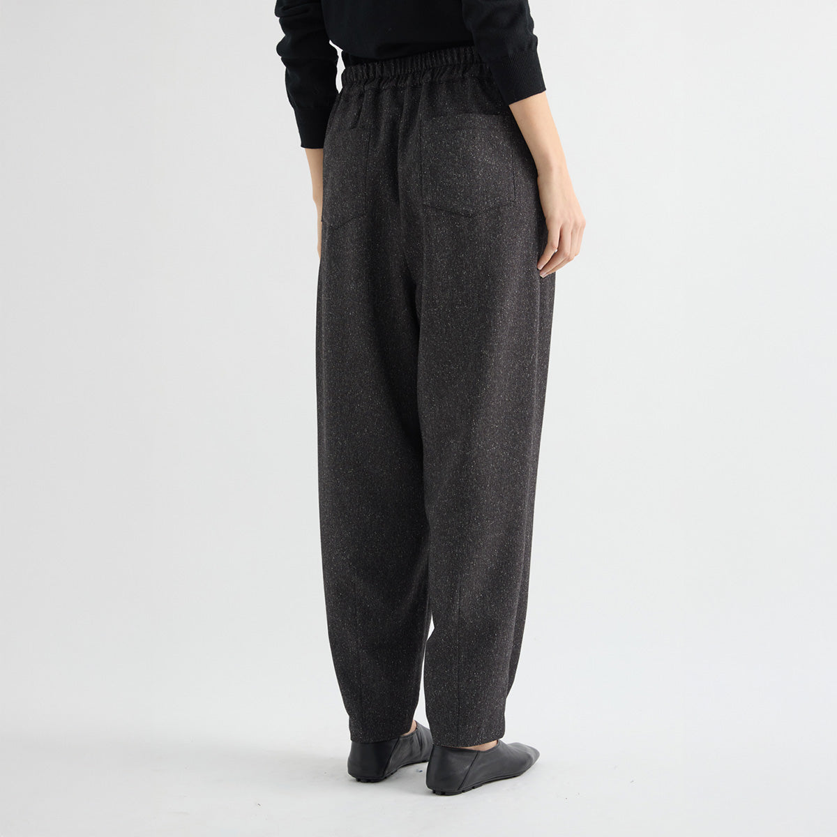 Pleat Pant in Salt and Pepper