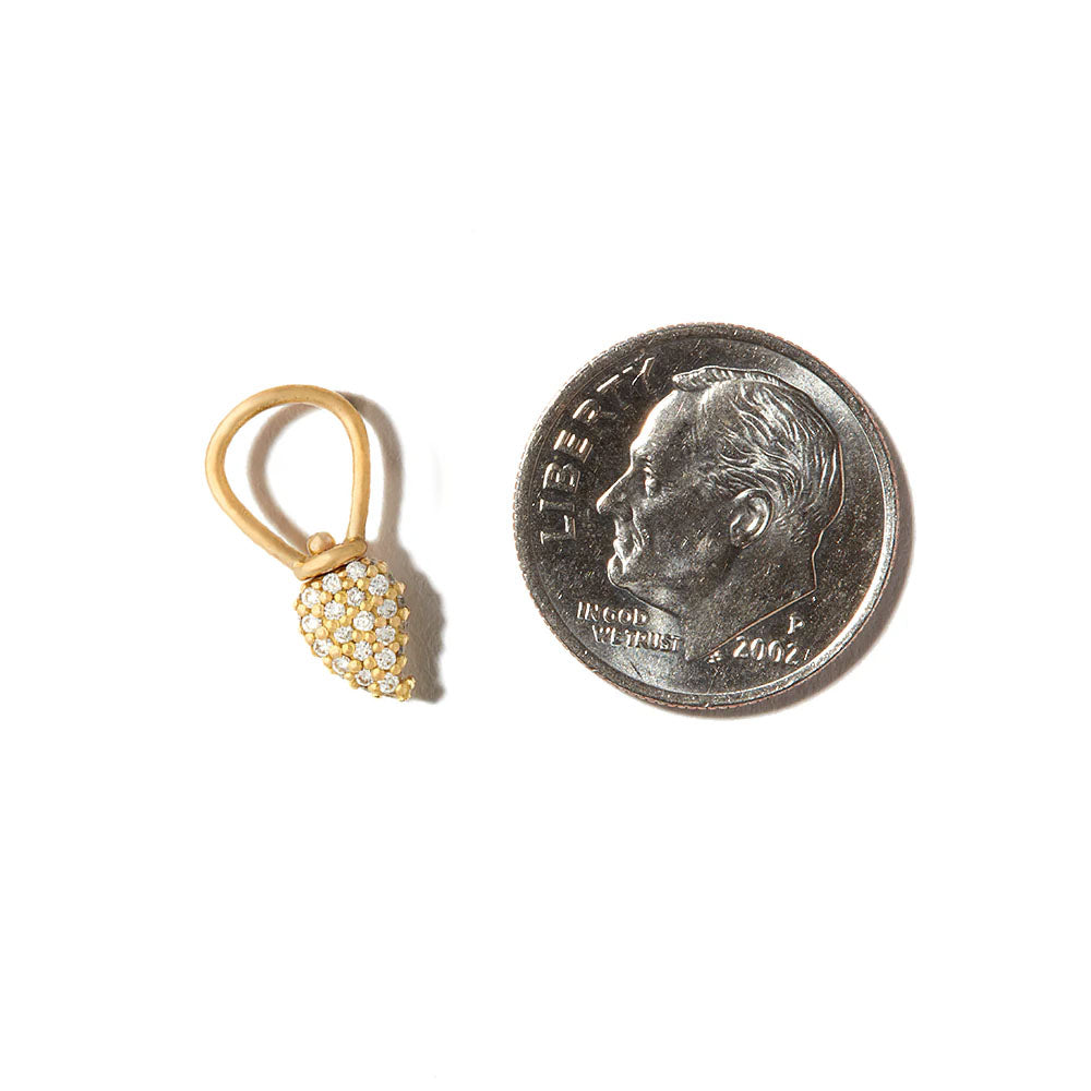 Allstone Itty Bitty Drop Charm In 18K Yellow Gold