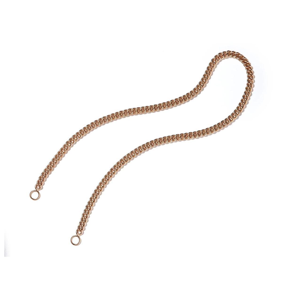 Heavy Curb Chain in Yellow Gold