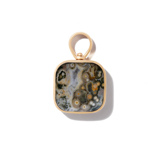 Large Squircle Charm in Landscape Jasper